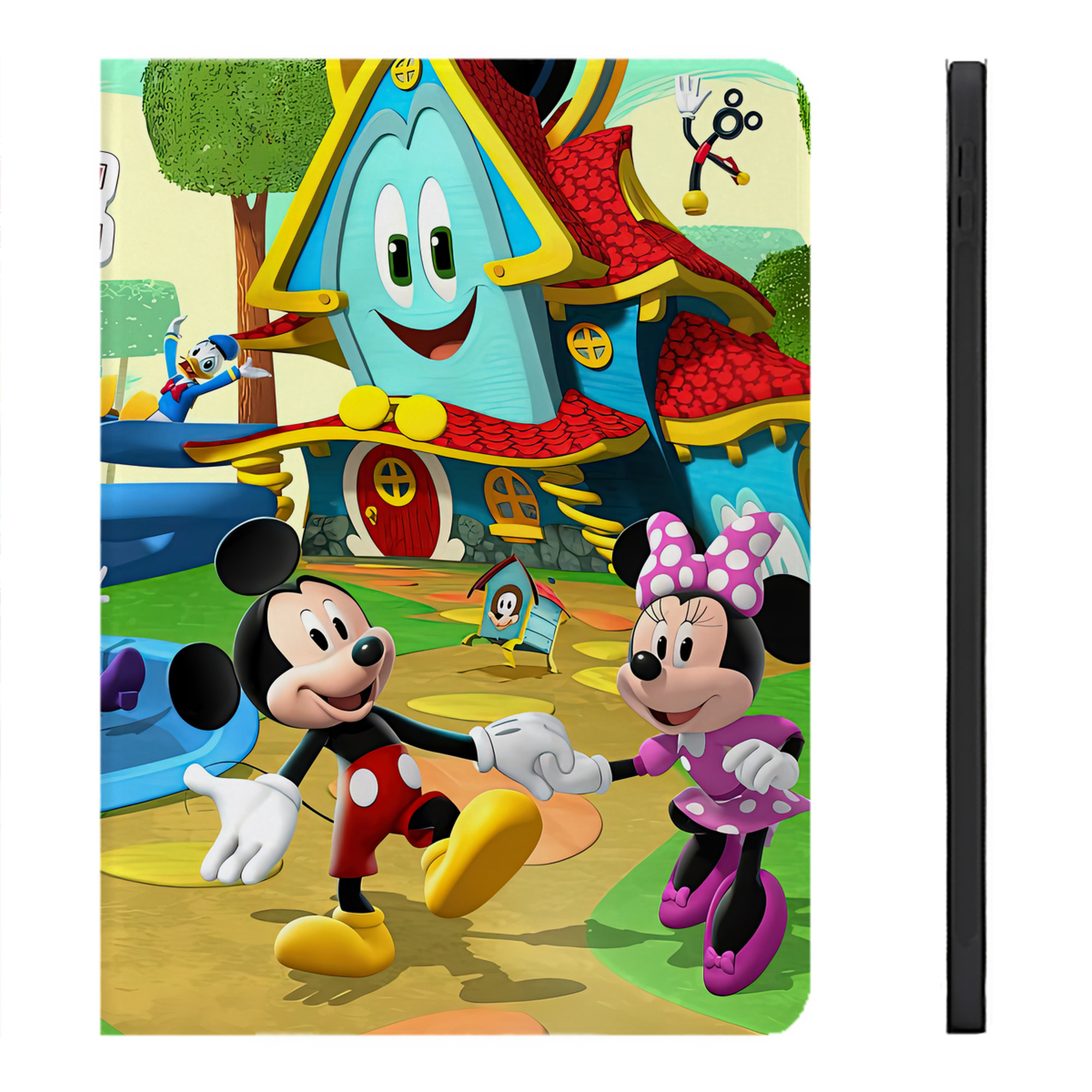 （画像用） ミッキーマウス Mickey Mouse IPadケース ペンホルダー付き ブックスタイルデザイン